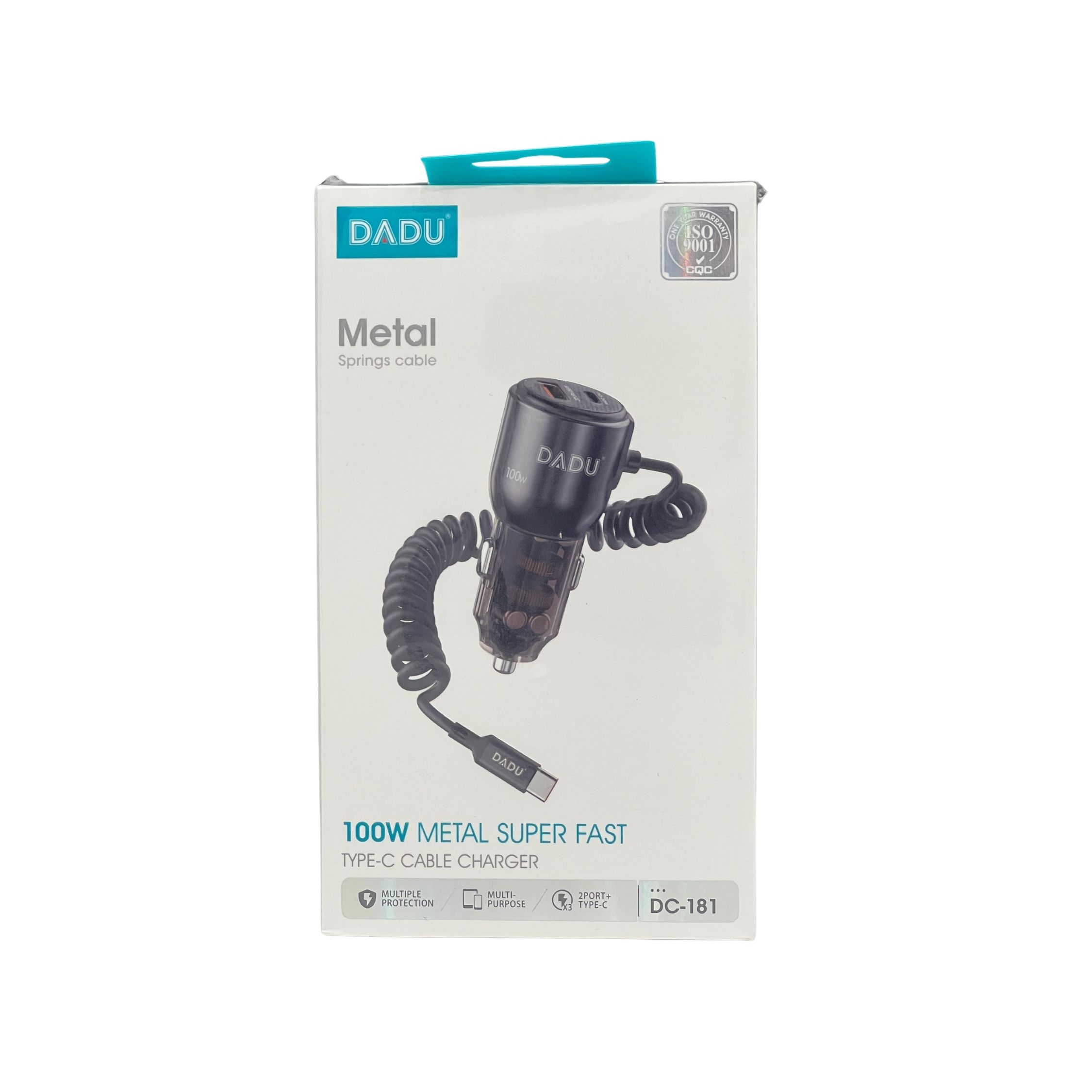 DADU DC-181 100W CAR CHARGER WITH TYPE-C CABLE ATTACHED 2 PD - Image 2
