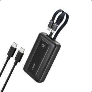 ANKER POWERBANK 20.000MAH 30W TYPE-C CABLE AND LIGHTNING CABLE ATTACHED A1681