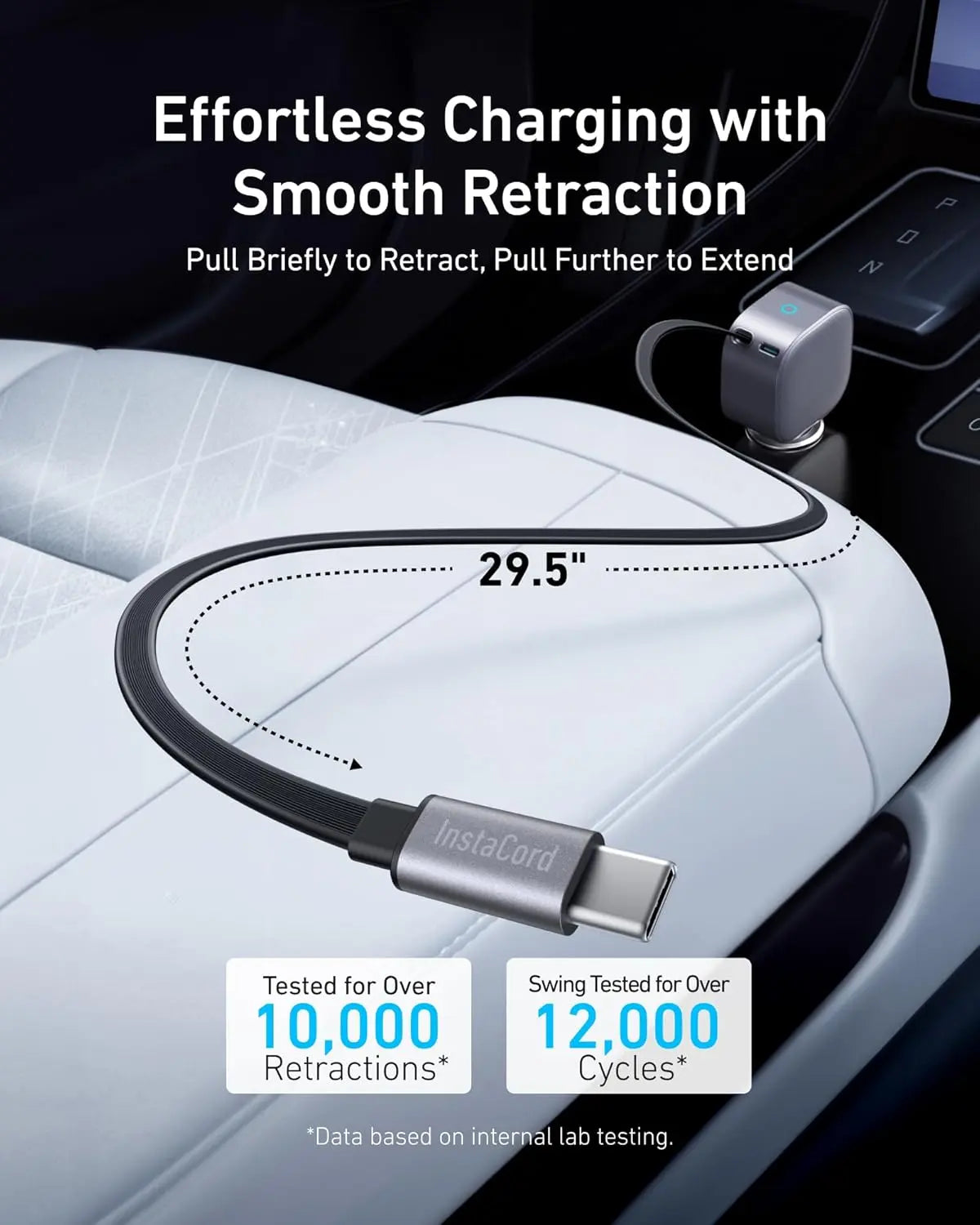 ANKER CAR CHARGER 75W USB-C ATACHED CABLE A2738 - Image 3