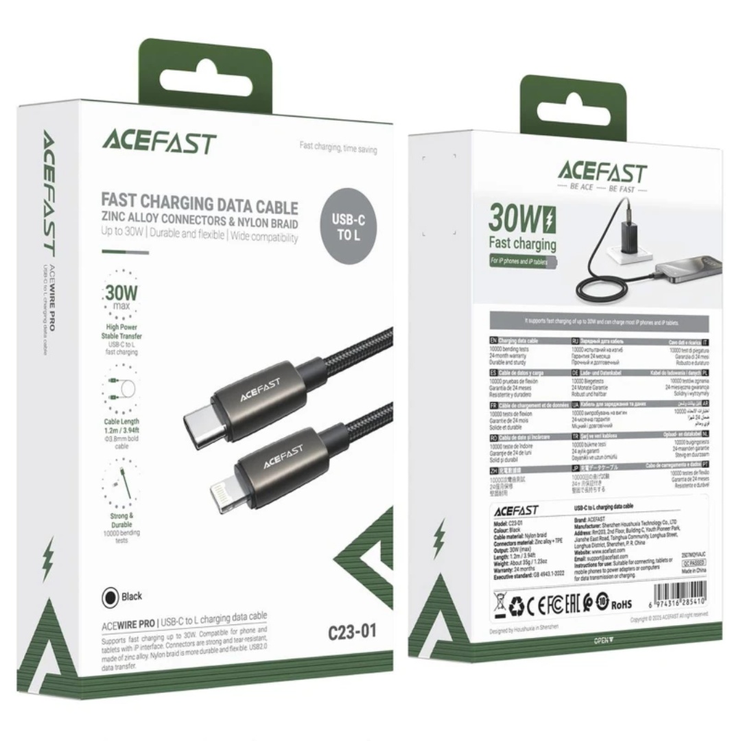 ACEFAST C23-01 USB-C TO LIGHTNING CHARGING DATA CABLE - Image 2