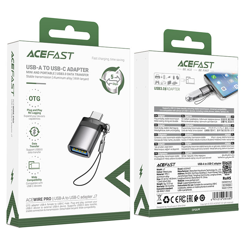 ACEFAST J7 USB-A TO USB-C ADAPTER 3.0 - Image 2