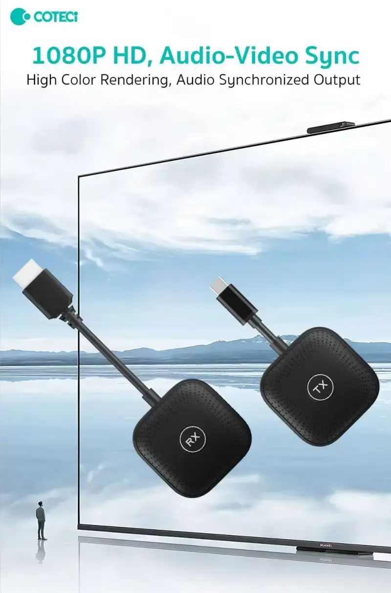 COTECI TYPE-C HDMI WIRELESS HD TRANSMITTER RECIVER KIT OF-050 - Image 3