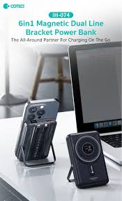 COTECI 6IN1 MAGNETIC DUAL LINE BRACKET POWER BANK IH-074 - Image 2
