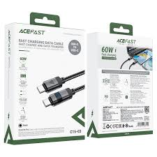 ACEFAST C15-03 USB-C TO USB-C ZINC ALLOY DIGITAL DISPLAY BRAIDED CHARGING DATA CABLE - Image 2