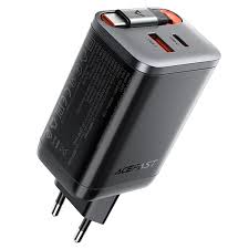 ACEFAST A111 PD67W GAN CHARGER 2*USB-C/USB-A WITH RETRACTABLE CABLE TYPE-C