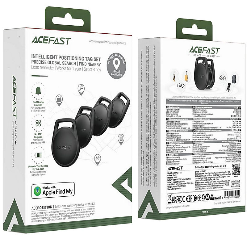 ACEFAST S2 BUTTON TYPE POSITIONING DEVICE SET 4PCS - Image 2